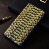 Snake Genuine Leather Case for Samsung Galaxy S7 S8 S9 S10 S10E S20 S21 S22 S23 S24 S25 Plus FE Ultra Phone Cover Cases S25 FE&Genuine Leather mėlyna