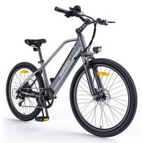 HillMiles Elektrinis dviratis, 250W variklis, 36V 13Ah, 25km/h greitis, 100km nuotolis, 26 x1.95  padangos, Puikiai tinka nuotykiams ir kalnų takams pilka