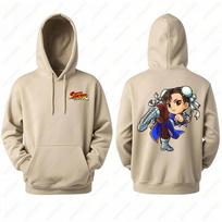 Unisex Chun Li Street Fighter ilgomis rankovėmis džemperis su gobtuvu Rudens Žiemos Mada Harajuku Gatvės apranga Viršutiniai drabužiai vyrams Vyriški džemperiai su gobtuvu vyriški drabužiai L beige