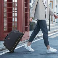 OIWAS Foldable Rolling Travel Duffel Bag gray