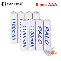 PALO AAA įkraunama baterija AAA 1.2V AAA baterija 3A 1100mAh Ni-MH AAA Baterijos baterijos žibintuvėlių žaislams balta