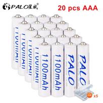 PALO AAA įkraunama baterija AAA 1.2V AAA baterija 3A 1100mAh Ni-MH AAA Baterijos baterijos žibintuvėlių žaislams balta