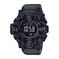 Casio Men's PRO TREK Tough Solar Stainless Steel Watch, Green (Model: PRW-3510Y-8CR)