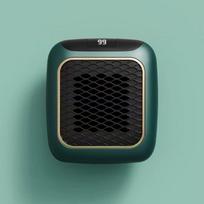 Portable Mini Wall Outlet Electric Space Heater Fan 500W Ceramic Heater with Remote Control Digital LED Display Timer EU Plug Electric Heater(EU Plug) žalia