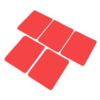 5pcs Dashcam Mount Adhesive Pads Square Heat Proof Powerful Dashcam Mount Double Sided Stickers for Windshield 61x78mm / 2.40x3.07in red
