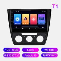 Automobilio radijas Android Auto Carplay, skirtas Skoda Yeti 2009-2018 Multimedijos grotuvo galvos blokas Stereo GPS navigacija BT WIFI 2+32GB 1+16GB black