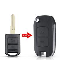 KEYYOU Car Key Shell Modified For Vauxhall Opel Corsa C Combo Tigra Meriva Agila Fob 2 Buttons Remote Flip Uncut Key Case Cover Right Blade black