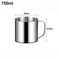 350-1250ml Puodelis 304 Nerūdijančio Plieno Pieno Kavos Puodelis Naujas Vandens Puodelis Namams 750ml without lid gray