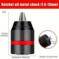 3/8  1/2 (0,8-10mm,1,5-13mm)Beraktis grąžto griebtuvas, Universalus atsarginis sriegiuotas beraktis metalinis grąžto griebtuvas rankiniam elektriniam grąžtui