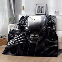 Hot Movie Aliens vs Predators Printed Picnic Blankets Warm Blanket Soft and Comfortable Blanket Home Travel Birthday Gift 30x40in gray