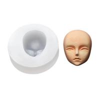 Human Face 3D Doll Epoxy Resin Mold Aromatherapy Plaster Silicone Mould DIY Crafts Ornaments Decoration Casting Tools