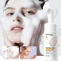 1PC Rice Raw Pulp Clean Mousse,Pore-Cleaning Facial Cleanser With Brush Head, Lasting Moisturizing A 1Pc / Rice gray