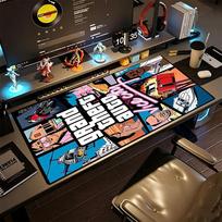 Grand Theft Auto Large Mouse Pad Keyboard Mat Computer Desk Keyboard Mat Non-Slip Rubber Base Office Desk Accessory 30cmx60cm
