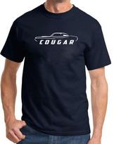 1969 1970 Mercury Cougar Hardtop Classic Outline Design Tshirt NEW COLORS XXL black
