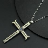 Anime Karoliai Dracule Mihawk Kryžiaus Kardas Pakabukas Choker Karoliai Vyriški Papuošalai Aksesuarai Dovana black