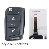 Automobilio rakto dėklas Korpusas Volkswagen/Vw/Skoda/Seat Golf Sportsvan Gti Mk7 Passat B8 Jetta Touran Octavia A7 Leon Ibiza black