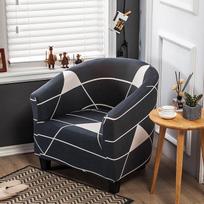 Klubo kėdės užvalkalas Mažo sofos odos apsauga Vienos sėdynės kėdės užvalkalas Armchair užvalkalai Valgomojo gėlėmis marginti 1 piece gray