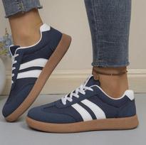 Tenis Feminino  Spring Women'S Lace Up Casual Sneakers Lightweight Gym Sport Comfortable Tennis Walking Shoes Plus Size 43 38 mėlyna