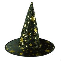 Star Print Wizard Hat Starry Design Pointed Stage Prop Costume Accessory White