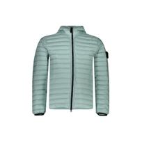 Stone Island Ss23 Solid Color Logo Quilted Stand Collar Hooded Puffer Jacket Unisex outerwear Blue Green 781540324-V0041 S gray