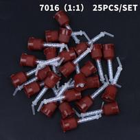 25Pcs Dental Disposable Mixing Tips Non-Stick Intra Oral Nozzles Smooth Glue Output for Denture Making Work A3 brown