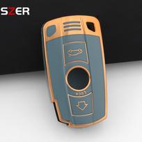 For Bmw E90 E60 E70 E87 3 5 6 Series M3 M5 X1 X5 X6 Z4 E71 E72 E88 E89 E91 E92 Fashion Tpu Car Key Case Cover Protector Keychain gray