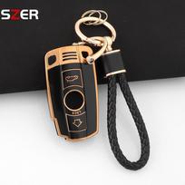 For Bmw E90 E60 E70 E87 3 5 6 Series M3 M5 X1 X5 X6 Z4 E71 E72 E88 E89 E91 E92 Fashion Tpu Car Key Case Cover Protector Keychain black