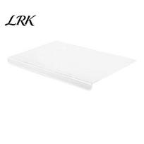 Non Porous Food Preparation Mat Cutting Board with Counter Lip, Durable Acrylic Slip Easy to Clean Meal Prep Countertop Protector, Transparent S gryna