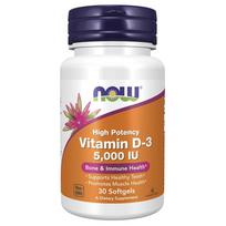Now Foods High Potency Vitamin D-3 5000 LU Softgels 1 pcs (30 tablets)