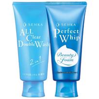 Senka Silky Moist Foam Cleanser Set blue