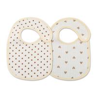 Quick-Dry Waterproof Pure Cotton Baby Bib for Feeding and Drool beige