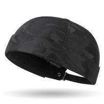 Fashion Brimless Beanie Cap Breathable Melon Docker Hat Adjustable Quick Dry Sailor Hat juoda