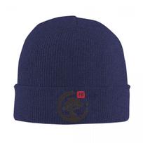 Bonsai Tree Zen Symbol Buddhism Design Knitted Caps Women's Unisex's Skullies Beanies Autumn Winter Hats Yin Yang Tree Casual Cap blue