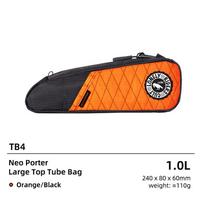 ULAC Waterproof Cycling Top Tube Bag 0.9/1L MTB Road Bike Lightweight Durable Bicycle Frame Bag With External Side Pockets black
