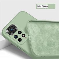 Liquid Silicone Case For Xiaomi Redmi Note 13 12 11 Pro Plus Turbo Speed 12S 12R 11S 11E 11T 4g 5g Soft Shockproof Full Cover Redmi Note 11T 5G žalia