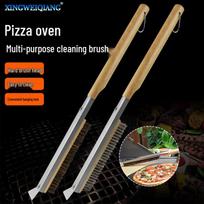 Replacement Brush Head for Pizza Oven & BBQ Cleaning Replaceable Brush Head (Coconut Bristles); 1 piece gray