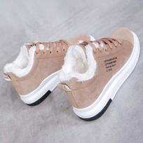 Moteriški žieminiai šilti pliušiniai laisvalaikio batai su raišteliais madingi sportbačiai su platforma Zapatillas Mujer 38