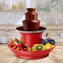 3 Tier Chocolate Fondue Fountain EU Plug for Various Sauces Melting Upgraded black