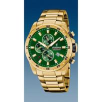 Montre Homme - Festina - F20541/3 - Chrono Sport - Cadran vert 45.05mm - Etanche 100m beige