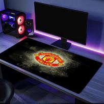 Football Manchester Crest Mouse Pad, Rubber Base, Mouse Pad for Gamers and Office Use, Gaming Desk , Easy To Clean Mat Christmas fan gifts 30cmx60cm（11.8x23.6inch）