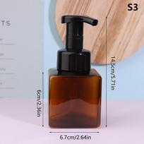 250/500 ml pripildoma kvadratinė putų buteliukas su dozatoriumi, skysto muilo dozatorius, rankų dezinfekcijos priemonės buteliukas, kosmetikos indelis virtuvei 3 black