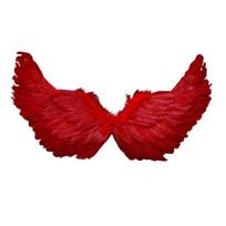 Angelo plunksnų sparnai su elastiniais dirželiais Ryškios spalvos lengvi kostiumai Cosplay Wings fotografijos rekvizitai raudona