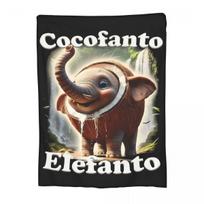 Cocofanto Dramblio Juokingi Italijos Smegenų Puvinio Memai Antklodės Vilnos Daugiafunkcinė Super Minkšta Mesti Antklodė Sofai Biuro Antklodė 75x90cm gray