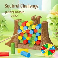 Cross-border Chess: Squirrel Wood Piling Game for Kids 3-6 yellow