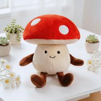 35cm Cute Mushroom Vegetable Plush Toy,Soft Carrot Broccoli Onion Corn Pumpkin Stuffed Pillow,Kawaii Plant Dolls Gifts for Kids 30cm-35cm