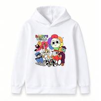 Kids Boys Girls Hoodie, Cartoon Rainbow Flower Friends Printed Pullover Sweatshirt, Casual Long Sleeve Loose Fit Top for School Daily Wear for 3-12 Ye 100 balta