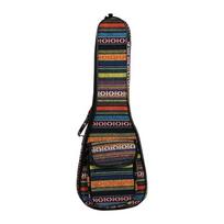Padded Ukulele Carry Bag for 23 Inch Instruments with Woven Fabric Exterior, Full-Edge Opening and Front Pocket for Lessons and Routine Use 1 black