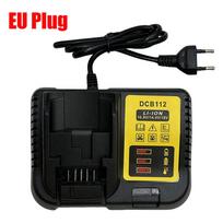 DCB112 Battery Charger For Dewalt 10.8V 12V 14.4V 18V 20V DCB206 DCB205 DCB204 DCB203 DCB120,DCB107 DCB115 DCB105(No battery) EU Plug