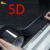 5D anglies pluošto automobilio lipdukai, apsaugantys automobilio durelių slenksčius, įbrėžimams atsparūs lipdukai, apsaugantys nuo automobilio buferio. 30MMX3M black