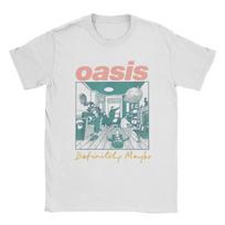 O-Oasis Band Rock T-Shirt for Men Women Novelty Cotton Tee Shirt Round Collar Short Sleeve T Shirts Summer Clothes XL white